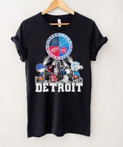 Peanuts Characters Detroit Sports Teams City Walking Shirt 3 Peanuts Characters Detroit Sports Teams City Walking Shirt