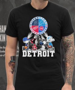 Peanuts Characters Detroit Sports Teams City Walking Shirt 7 Peanuts Characters Detroit Sports Teams City Walking Shirt