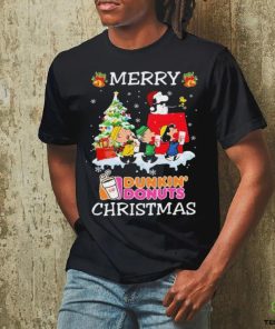 Peanuts Characters Dunkin’ Donuts Merry Christmas Shirt