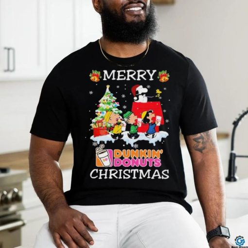 Peanuts Characters Dunkin’ Donuts Merry Christmas Shirt