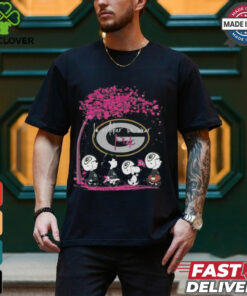 Peanuts Characters Green Bay Packers In October We Wear Pink 2024 Shirt