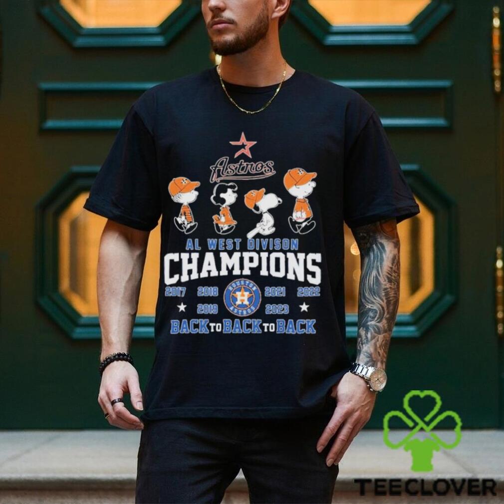 Peanuts Characters Houston Astros AL West Division Champions Back To Back  To Back Shirt - Danmerch