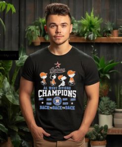 Peanuts Characters Houston Astros AL West Division Champions Back To Back To Back Shirt