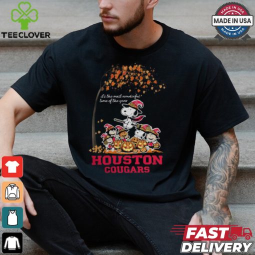 Peanuts Characters Houston Cougars Halloweens It’s The Most Wonderful Time Of The Year Shirt