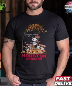 Peanuts Characters Houston Cougars Halloweens It’s The Most Wonderful Time Of The Year Shirt