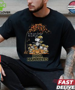 Peanuts Characters Iowa Hawkeyes Halloweens It’s The Most Wonderful Time Of The Year Shirt