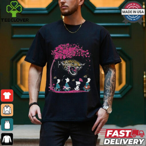 Peanuts Characters Jacksonville Jaguars In October We Wear Pink 2024 Shirt
