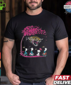 Peanuts Characters Jacksonville Jaguars In October We Wear Pink 2024 Shirt