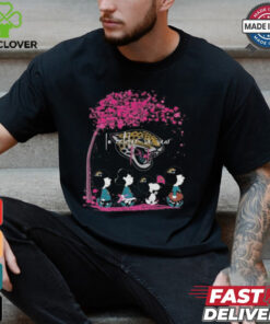 Peanuts Characters Jacksonville Jaguars In October We Wear Pink 2024 Shirt