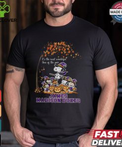 Peanuts Characters James Madison Dukes Halloweens It’s The Most Wonderful Time Of The Year Shirt