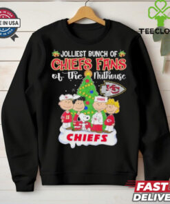 Peanuts Characters Jolliest Bunch Of Kc Chiefs Fans Of The Nuthouse Christmas Shirt