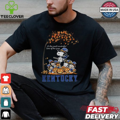 Peanuts Characters Kentucky Wildcats Halloweens It’s The Most Wonderful Time Of The Year Shirt