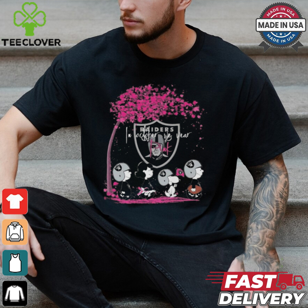 Peanuts Characters Las Vegas Raiders In October We Wear Pink 2024 Shirt Peanuts Characters Las Vegas Raiders In October We Wear Pink 2024 Shirt