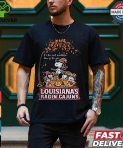 Peanuts Characters Louisiana Ragin' Cajuns Halloweens It’s The Most Wonderful Time Of The Year Shirt