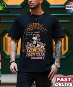 Peanuts Characters Louisville Cardinals Halloweens It’s The Most Wonderful Time Of The Year Shirt