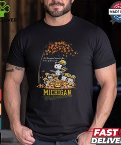 Peanuts Characters Michigan Wolverines Halloweens It’s The Most Wonderful Time Of The Year Shirt