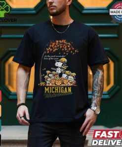 Peanuts Characters Michigan Wolverines Halloweens It’s The Most Wonderful Time Of The Year Shirt