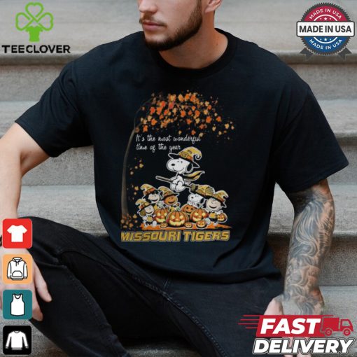 Peanuts Characters Missouri Tigers Halloweens It’s The Most Wonderful Time Of The Year Shirt