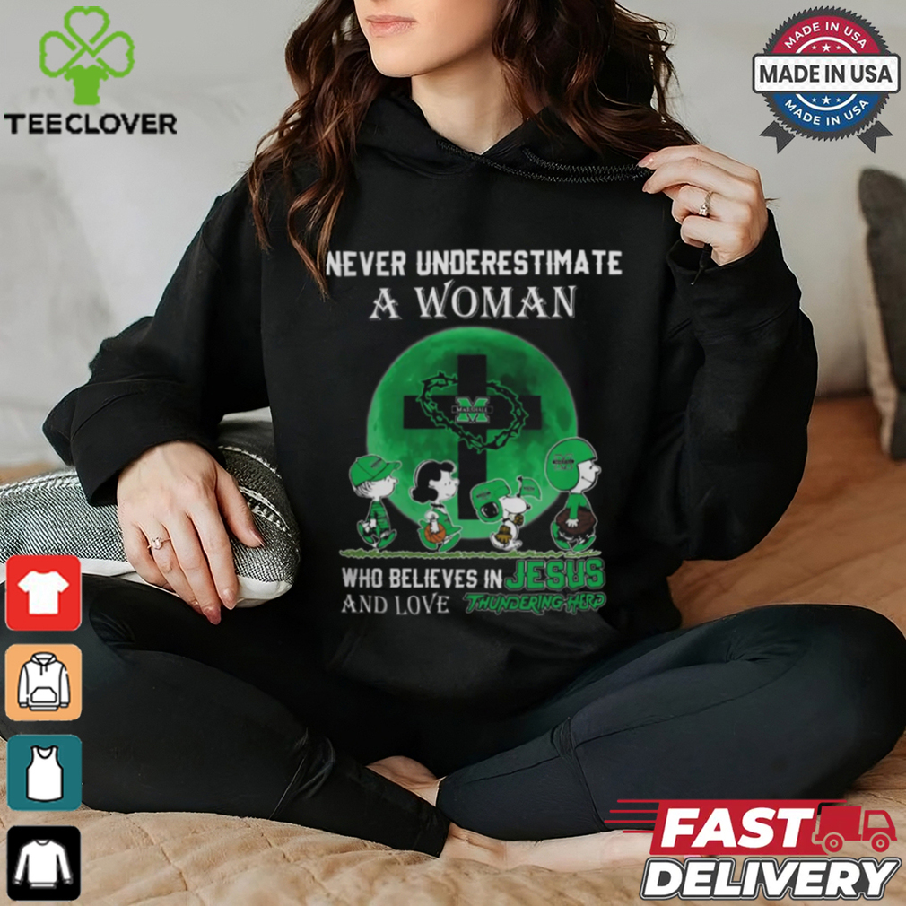 Peanuts Characters Never Underestimate A Woman Who Believes In Jesus And Loves Marshall Thundering Herd Shirt Peanuts Characters Never Underestimate A Woman Who Believes In Jesus And Loves Marshall Thundering Herd Shirt