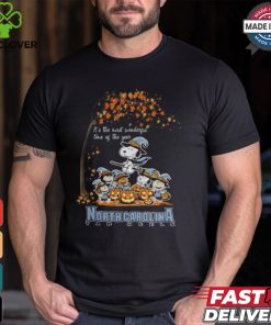 Peanuts Characters North Carolina Tar Heels Halloweens It’s The Most Wonderful Time Of The Year Shirt