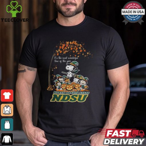 Peanuts Characters North Dakota State Bison Halloweens It’s The Most Wonderful Time Of The Year Shirt