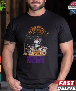 Peanuts Characters Northwestern Wildcats Halloweens It’s The Most Wonderful Time Of The Year Shirt