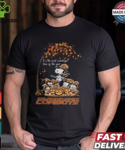 Peanuts Characters Oklahoma State Cowboys Halloweens It’s The Most Wonderful Time Of The Year Shirt