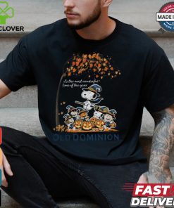 Peanuts Characters Old Dominion Monarchs Halloweens It’s The Most Wonderful Time Of The Year Shirt