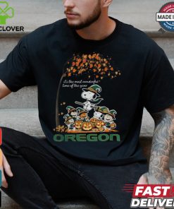 Peanuts Characters Oregon Ducks Halloweens It’s The Most Wonderful Time Of The Year Shirt