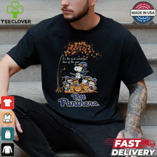 Peanuts Characters Pitt Panthers Halloweens It’s The Most Wonderful Time Of The Year Shirt