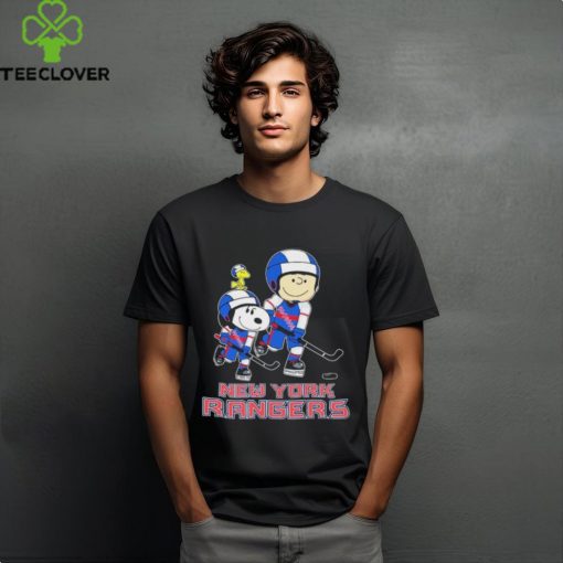 Peanuts Characters Play Hockey New York Rangers Shirt