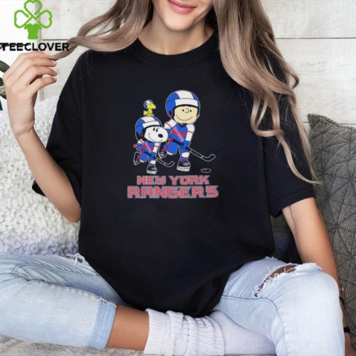 Peanuts Characters Play Hockey New York Rangers Shirt