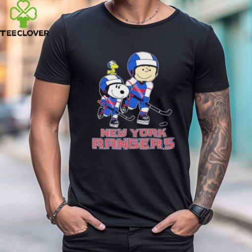 Peanuts Characters Play Hockey New York Rangers Shirt