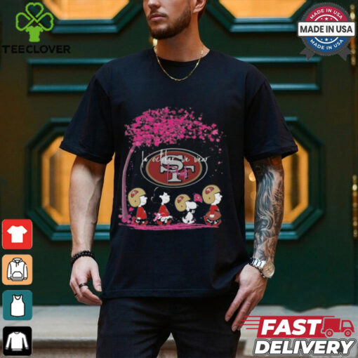 Peanuts Characters San Francisco 49ers In October We Wear Pink 2024 Shirt