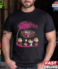 Peanuts Characters San Francisco 49ers In October We Wear Pink 2024 Shirt