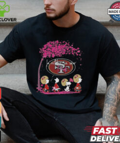Peanuts Characters San Francisco 49ers In October We Wear Pink 2024 Shirt