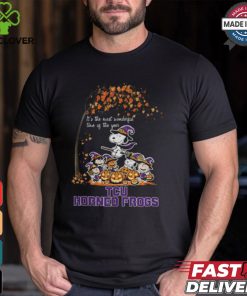 Peanuts Characters TCU Horned Frogs Halloweens It’s The Most Wonderful Time Of The Year Shirt