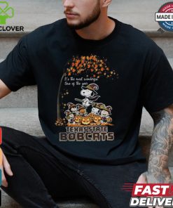 Peanuts Characters Texas State Bobcats Halloweens It’s The Most Wonderful Time Of The Year Shirt