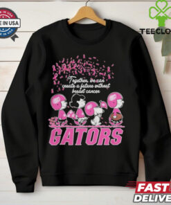 Peanuts Characters Together We Can Create A Future Without Breast Cancer Snoopy Florida Gators Shirt