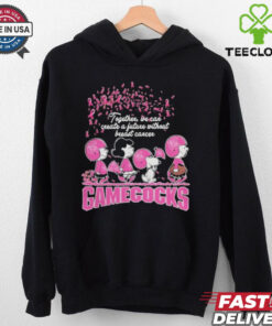 Peanuts Characters Together We Can Create A Future Without Breast Cancer Snoopy South Carolina Gamecocks Shirt