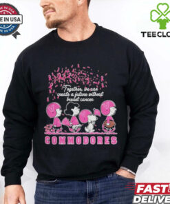 Peanuts Characters Together We Can Create A Future Without Breast Cancer Snoopy Vanderbilt Commodores Shirt