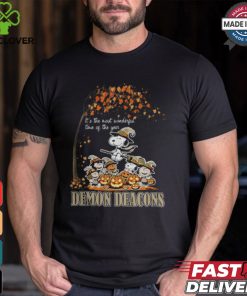 Peanuts Characters Wake Forest Demon Deacons Halloweens It’s The Most Wonderful Time Of The Year Shirt