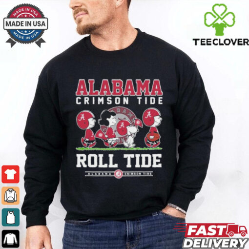 Peanuts Characters X Alabama Crimson Tide Roll Tide Shirt