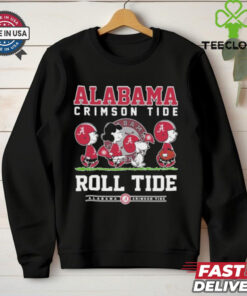 Peanuts Characters X Alabama Crimson Tide Roll Tide Shirt