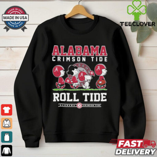 Peanuts Characters X Alabama Crimson Tide Roll Tide Shirt