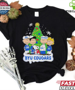 Peanuts Characters X Byu Cougars Christmas Shirt