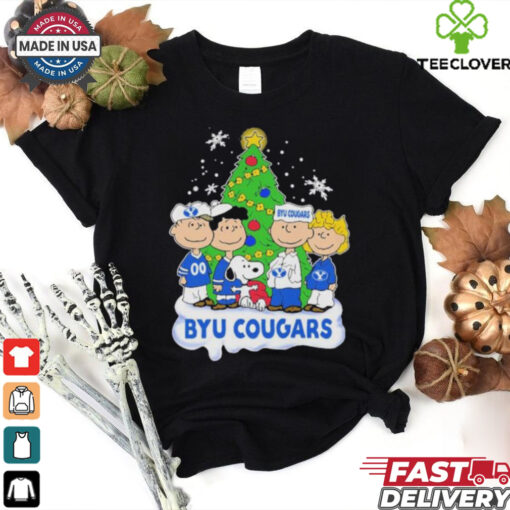 Peanuts Characters X Byu Cougars Christmas Shirt