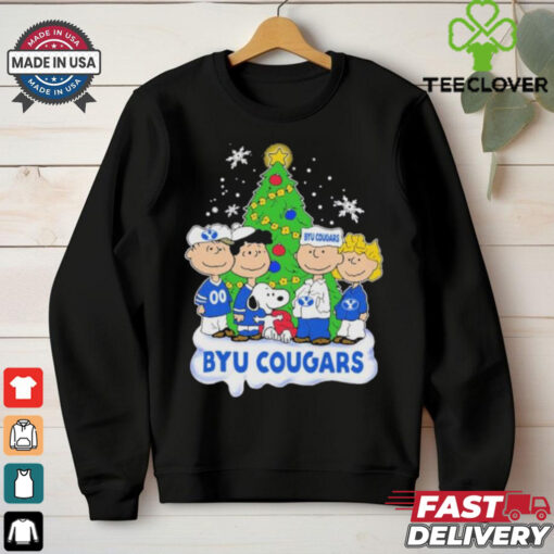 Peanuts Characters X Byu Cougars Christmas Shirt