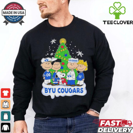 Peanuts Characters X Byu Cougars Christmas Shirt