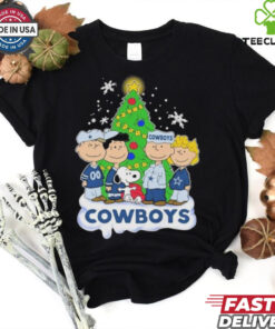 Peanuts Characters X Dallas Cowboys Merry Christmas Shirt